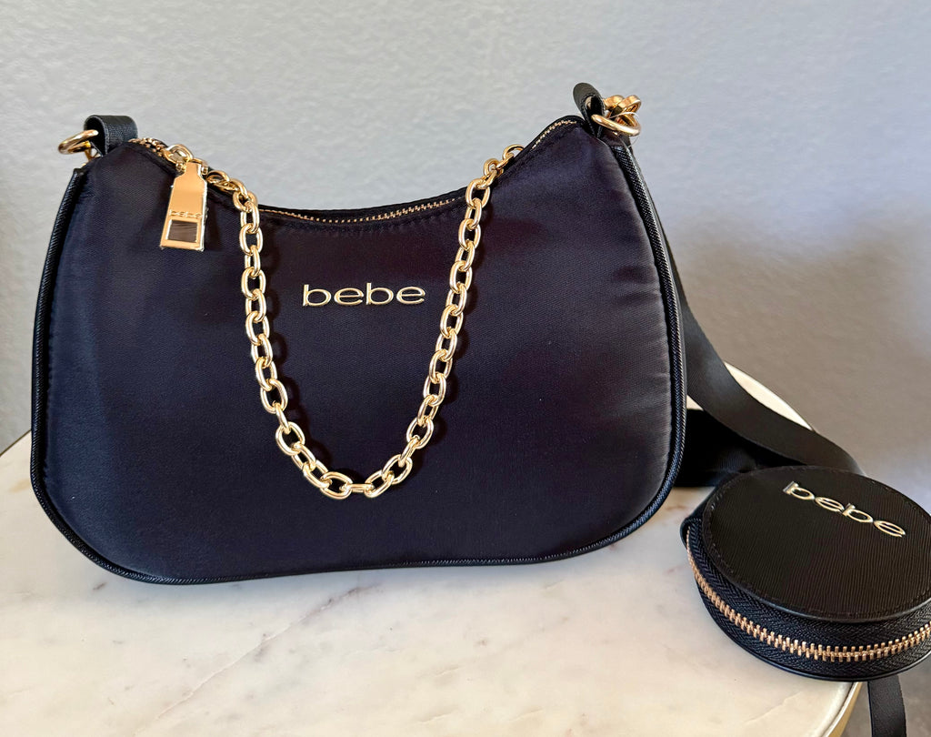 Bebe nylon crossbody with coin purse