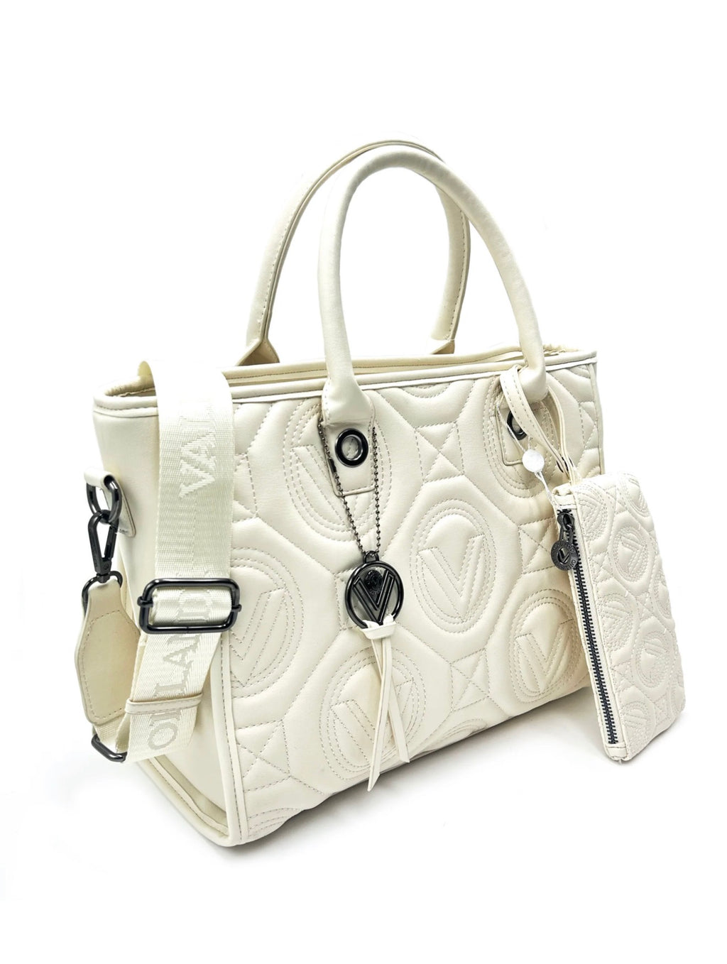 Valentino Orlandi Kayla Medium Tote Bag – Vegan Leather with Gun-metal Hardware