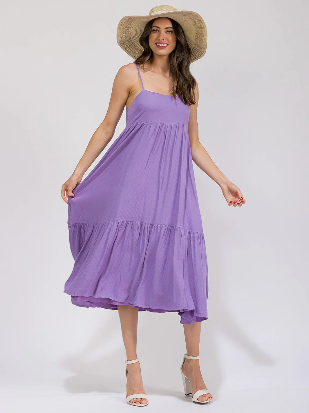 Sleeveless Tiered Midi Dress