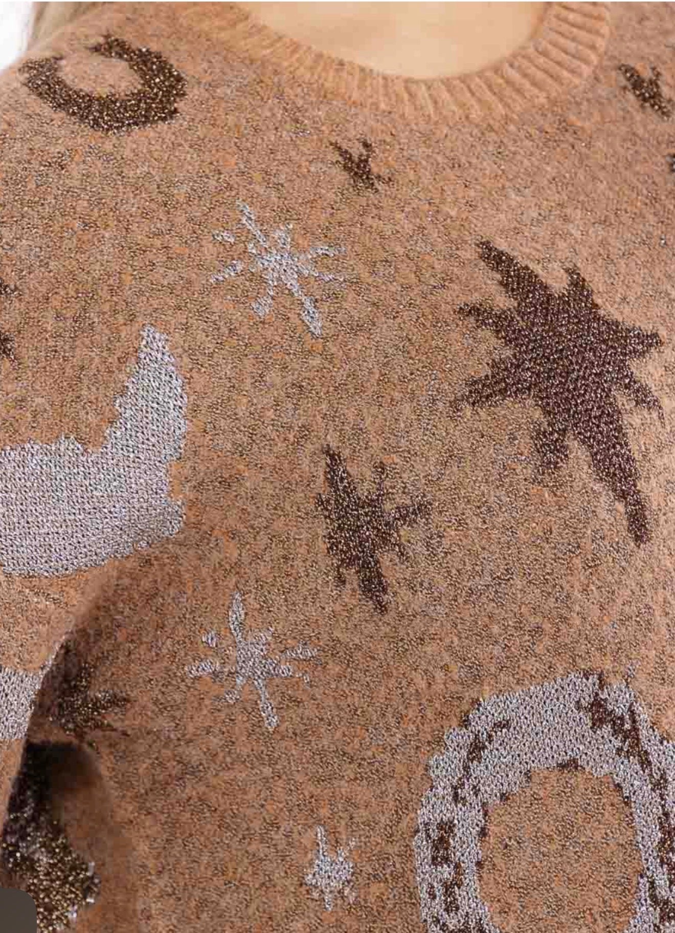 Entro Western Horseshoe & Boot Graphic Oversized Sweater | Plus Size Long Sleeve Pullover