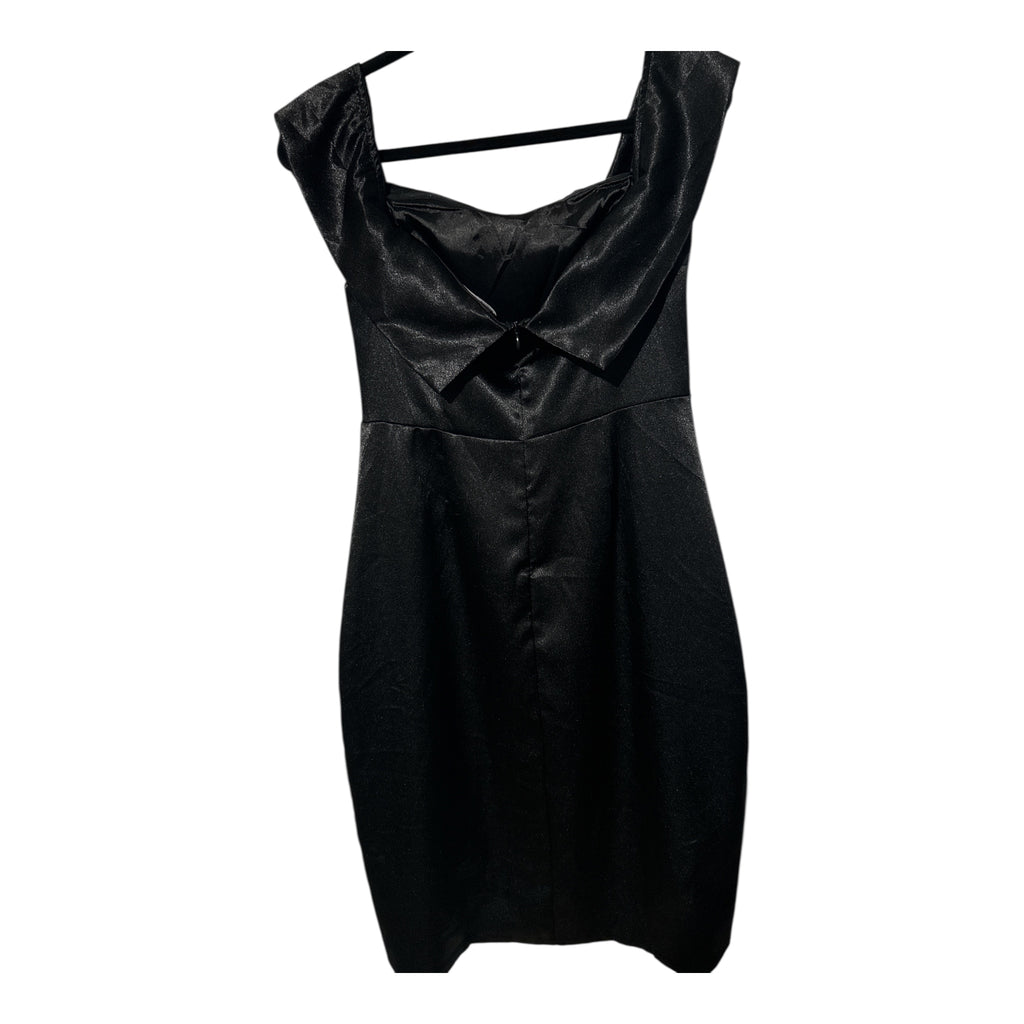 Lulus Black Satin Dress