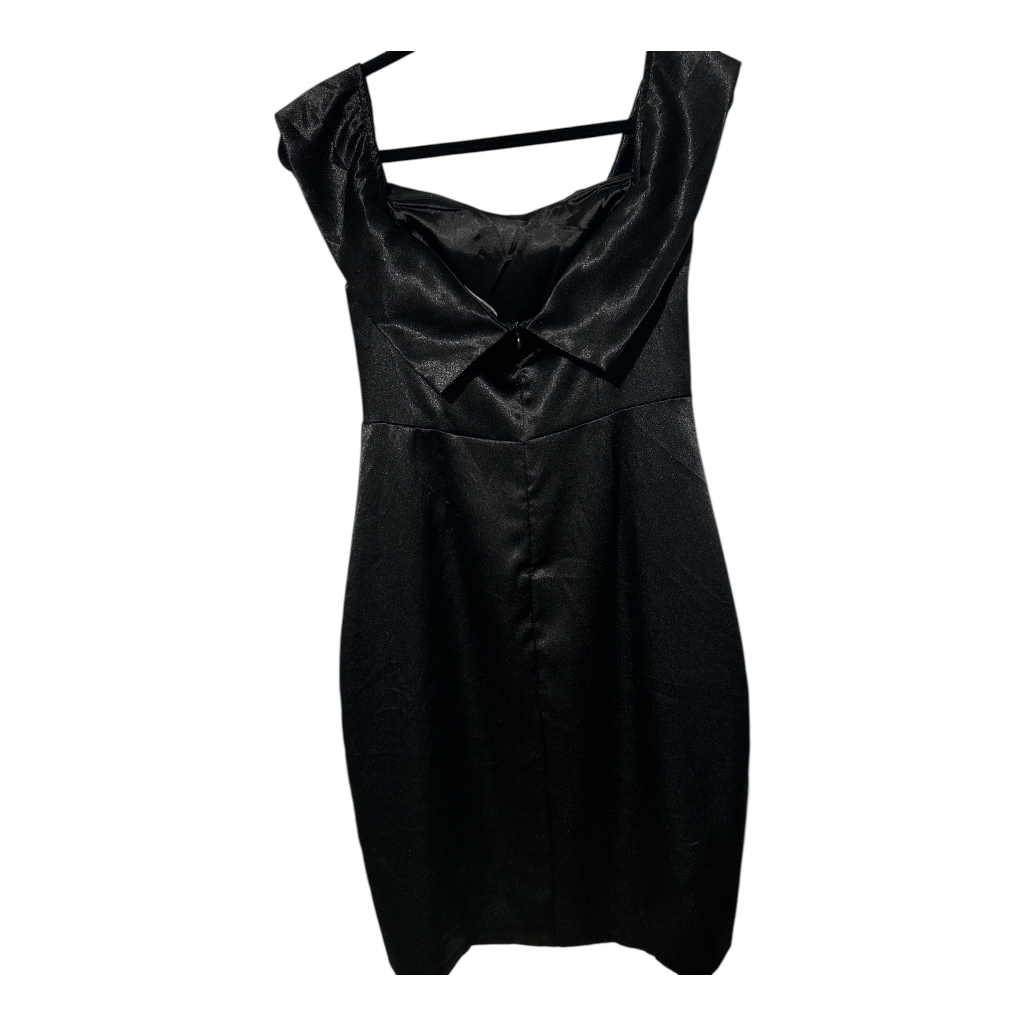 Lulus Black Satin Dress