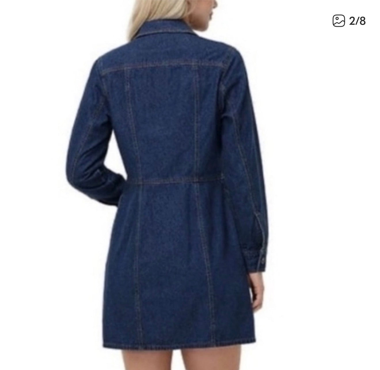 Frye Denim Button Front Shirt Dress Mini