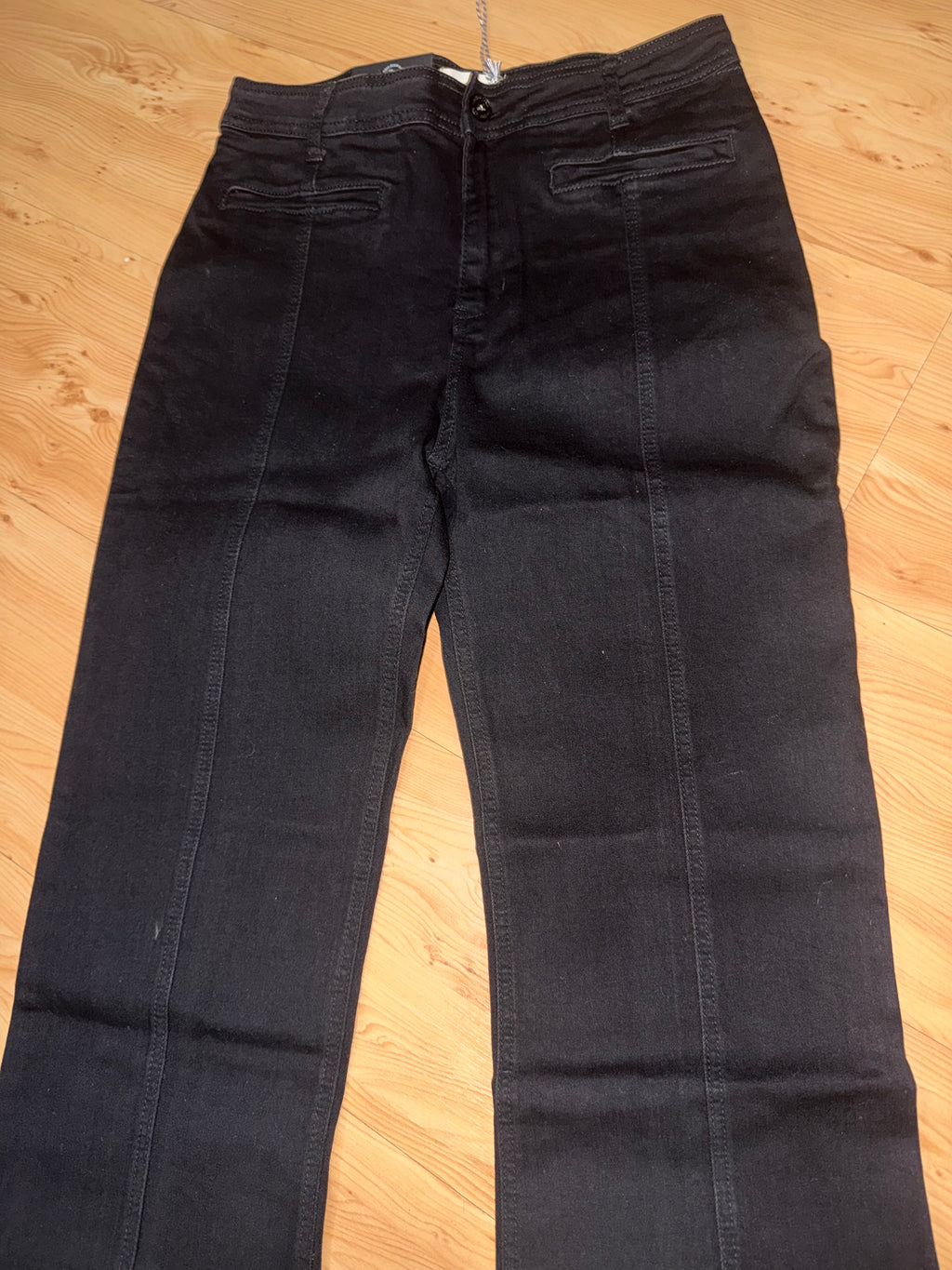 Umgee Black Slim Wide Leg Jeans
