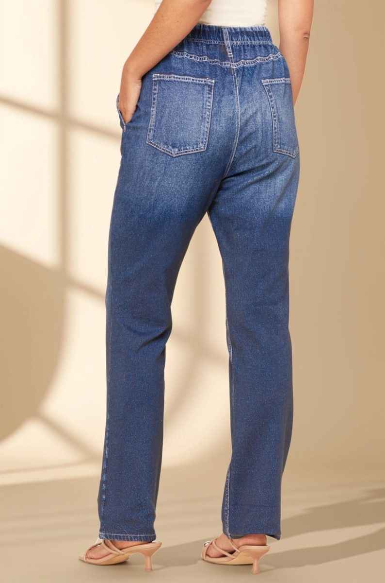 PREORDER — Dear Scarlett Zenim Slim Pull-On Jeans – Dark Denim