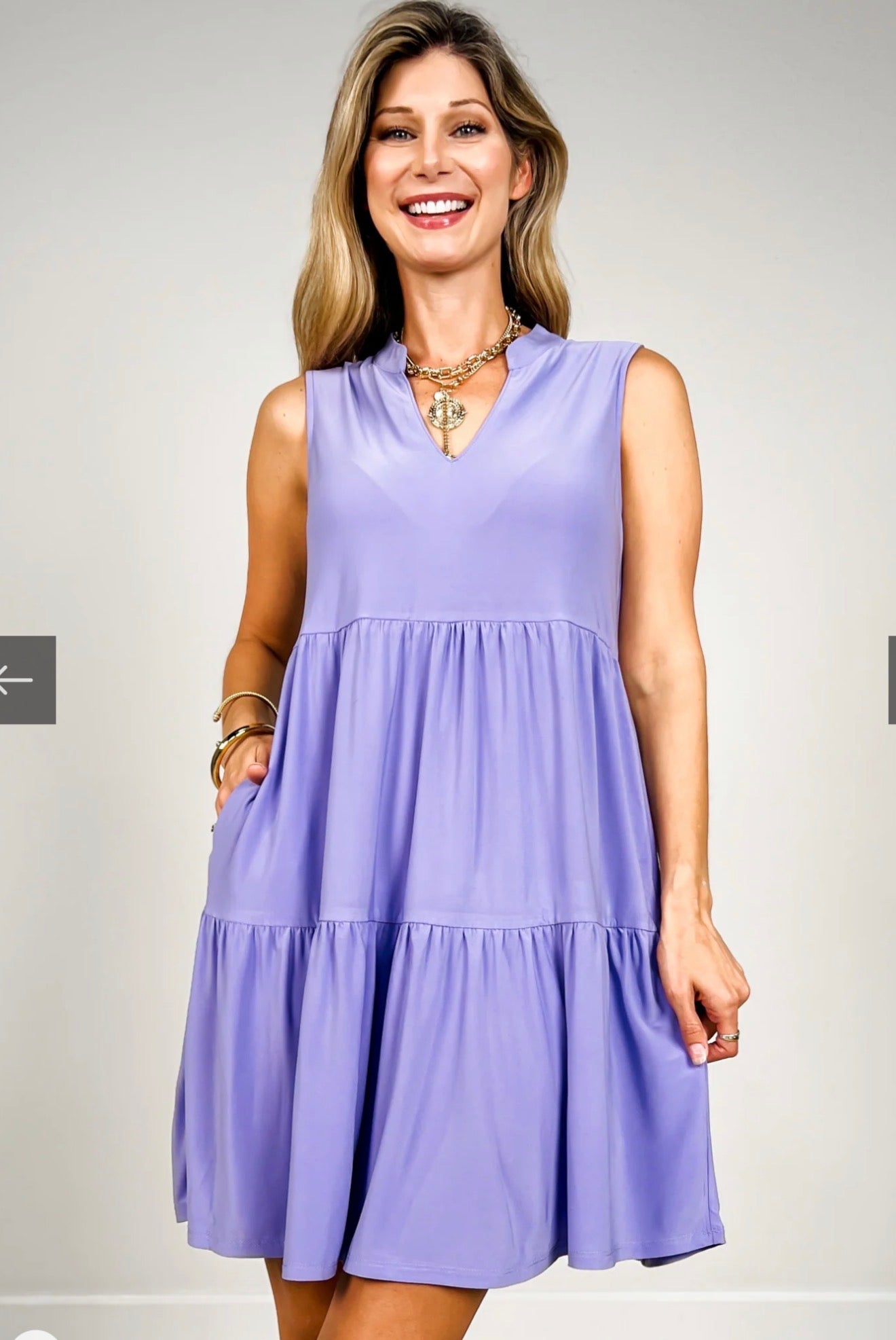 Dear Scarlett Lizzy Tiered Dress — Wrinkle-Free & Stretch