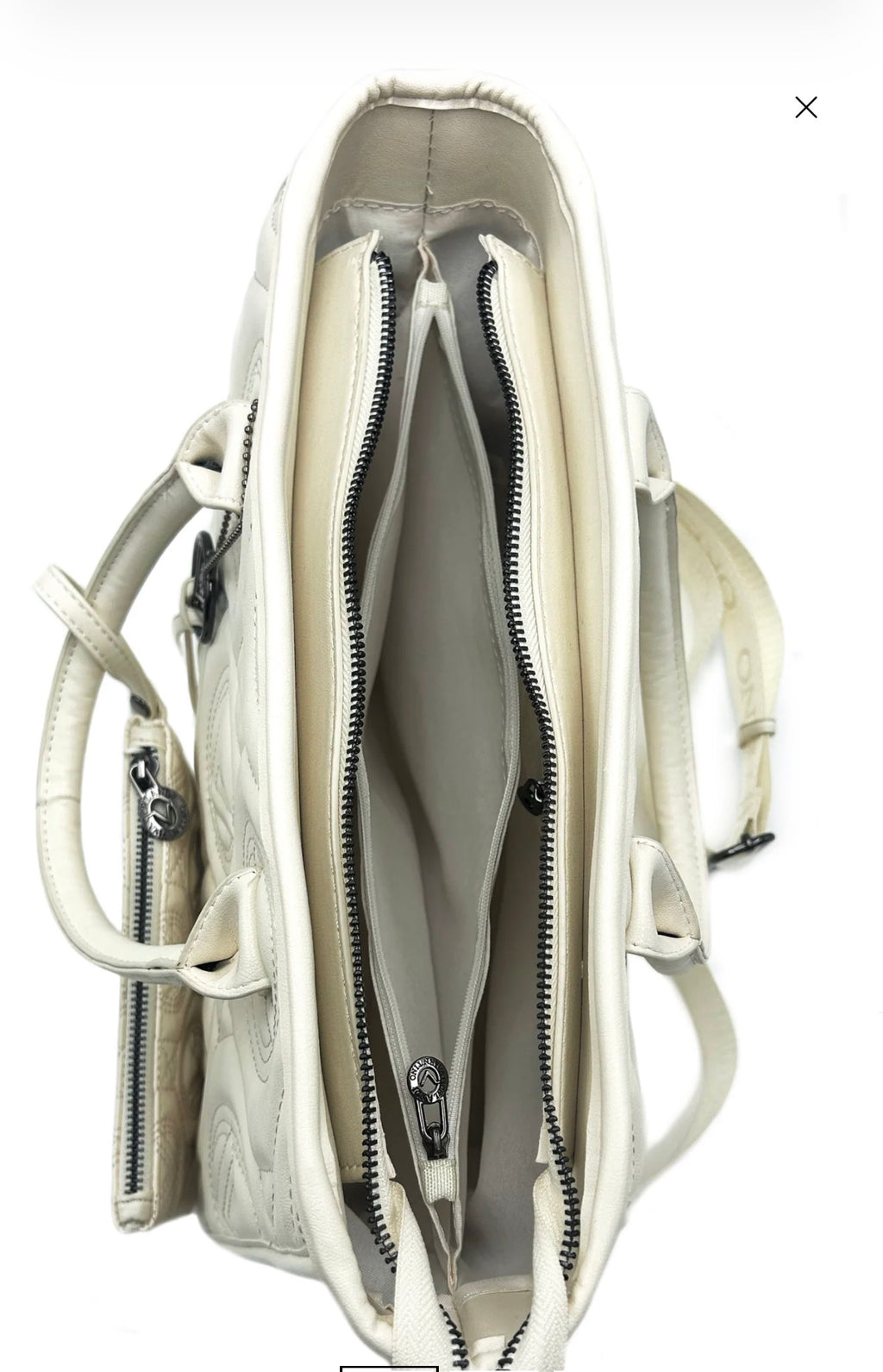 Valentino Orlandi Kayla Medium Tote Bag – Vegan Leather with Gun-metal Hardware