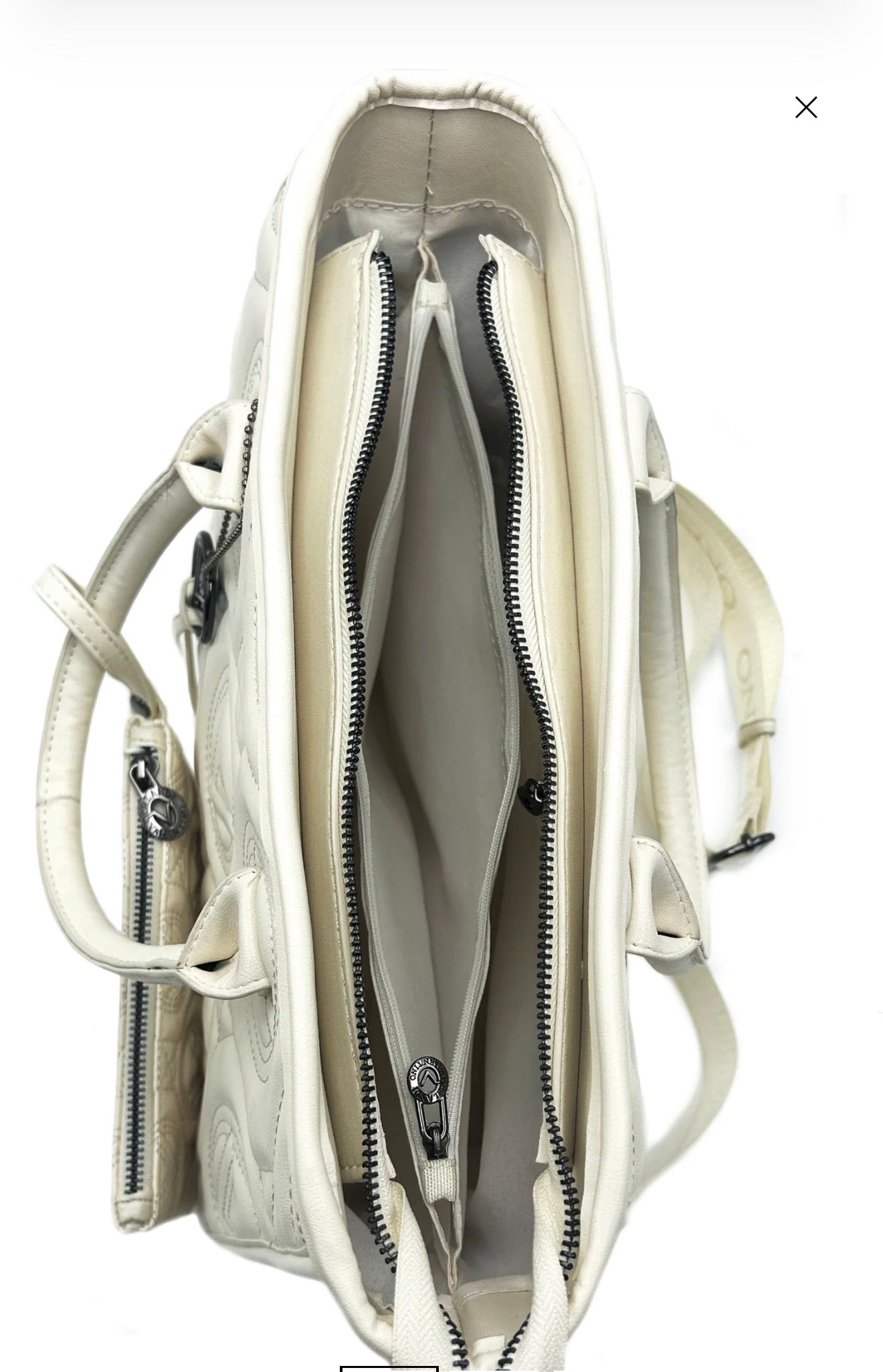 Valentino Orlandi Kayla Medium Tote Bag – Vegan Leather with Gun-metal Hardware