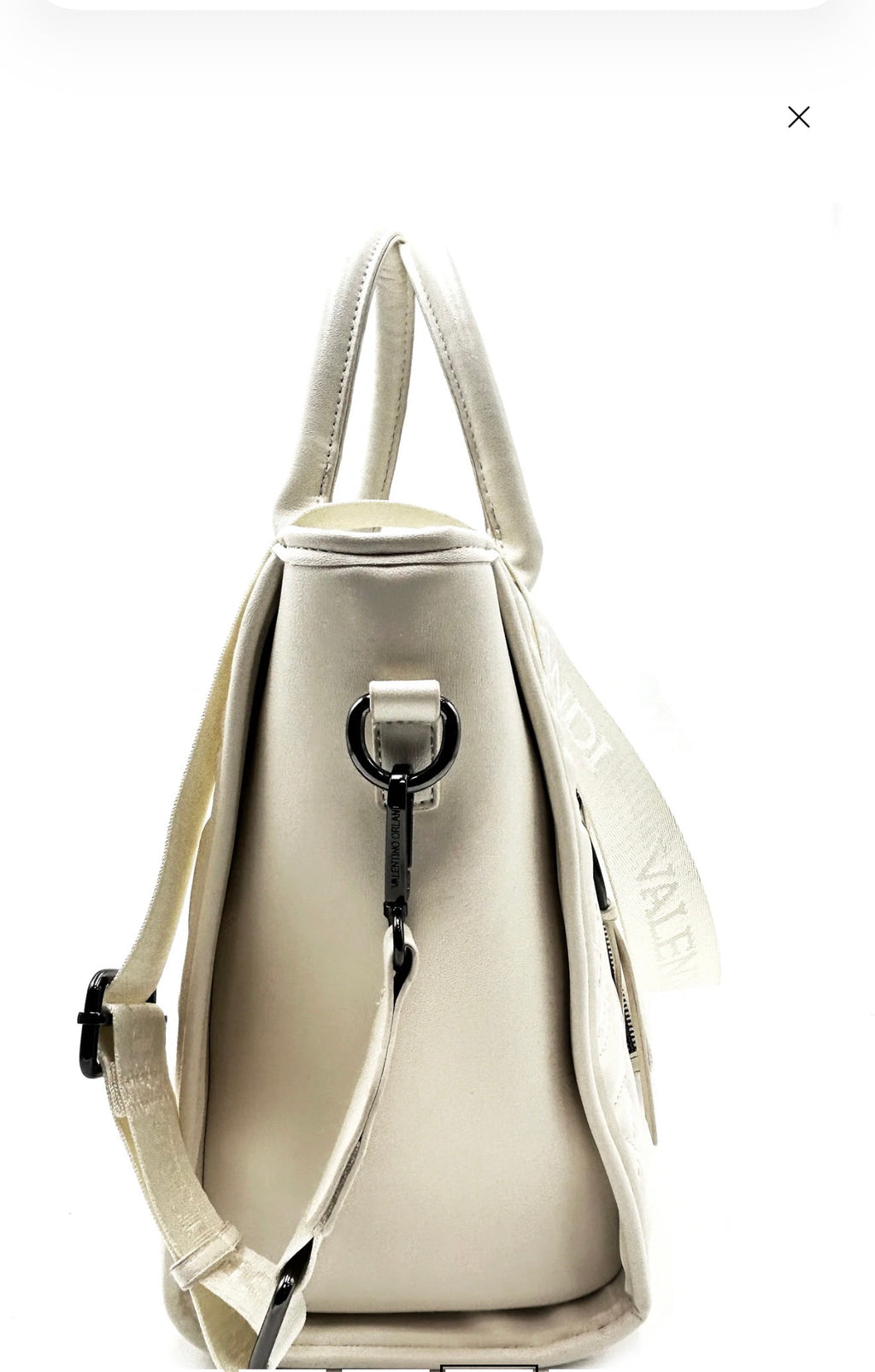 Valentino Orlandi Kayla Medium Tote Bag – Vegan Leather with Gun-metal Hardware