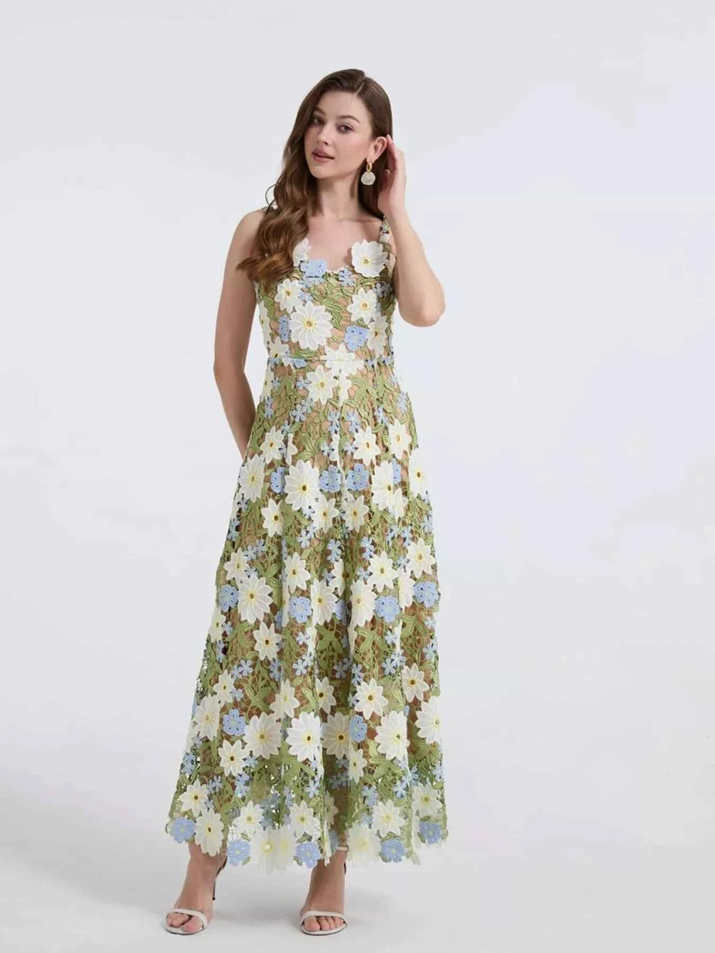 Floral Embroidered Maxi Dress
