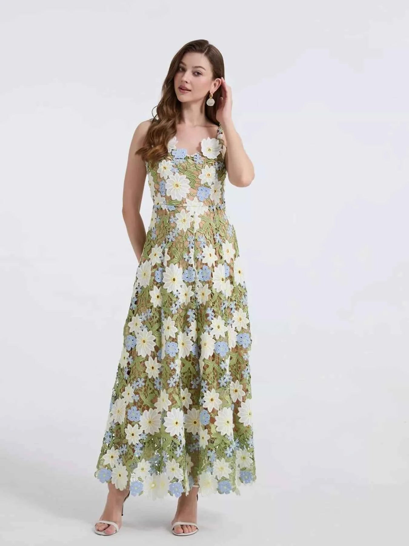 Floral Embroidered Maxi Dress