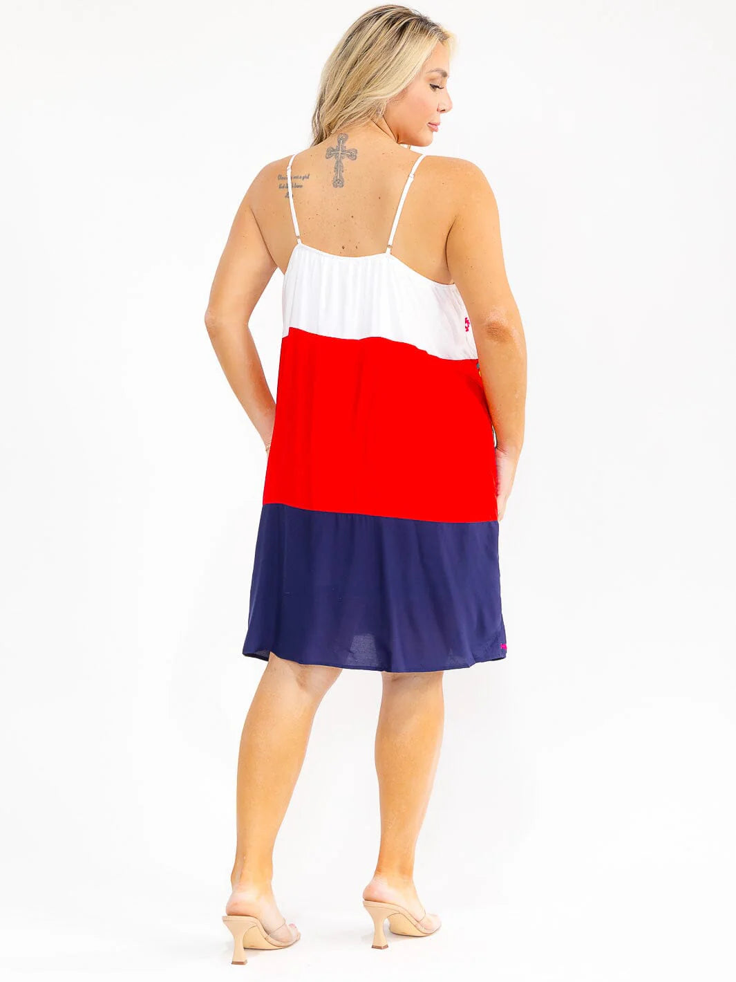 Savannah Jane Embroidered Tiered Midi Dress