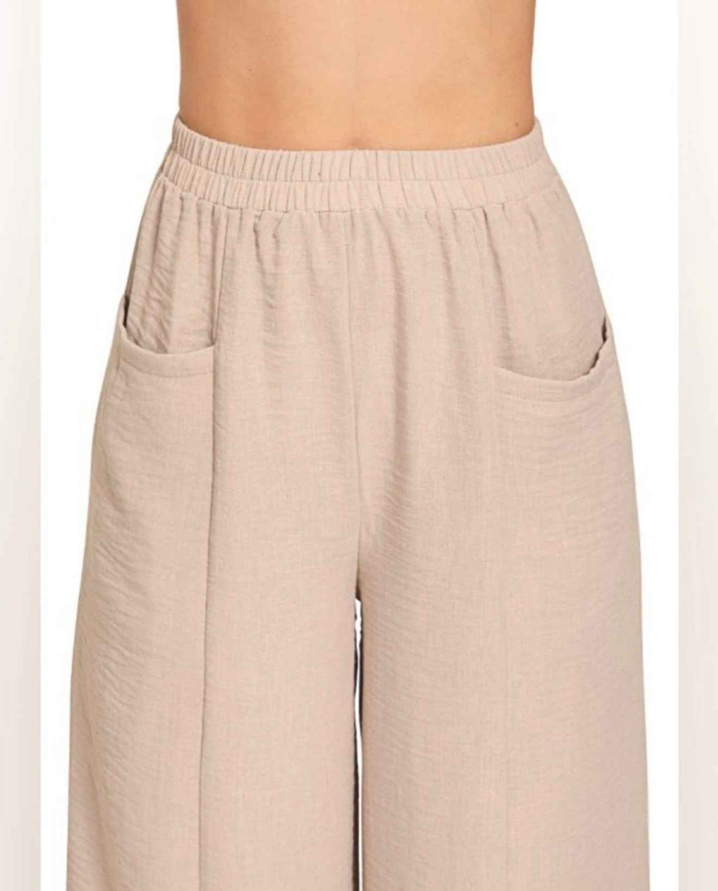Zenana White Linen Blend Wide Leg Pants – Flowy & Relaxed Fit