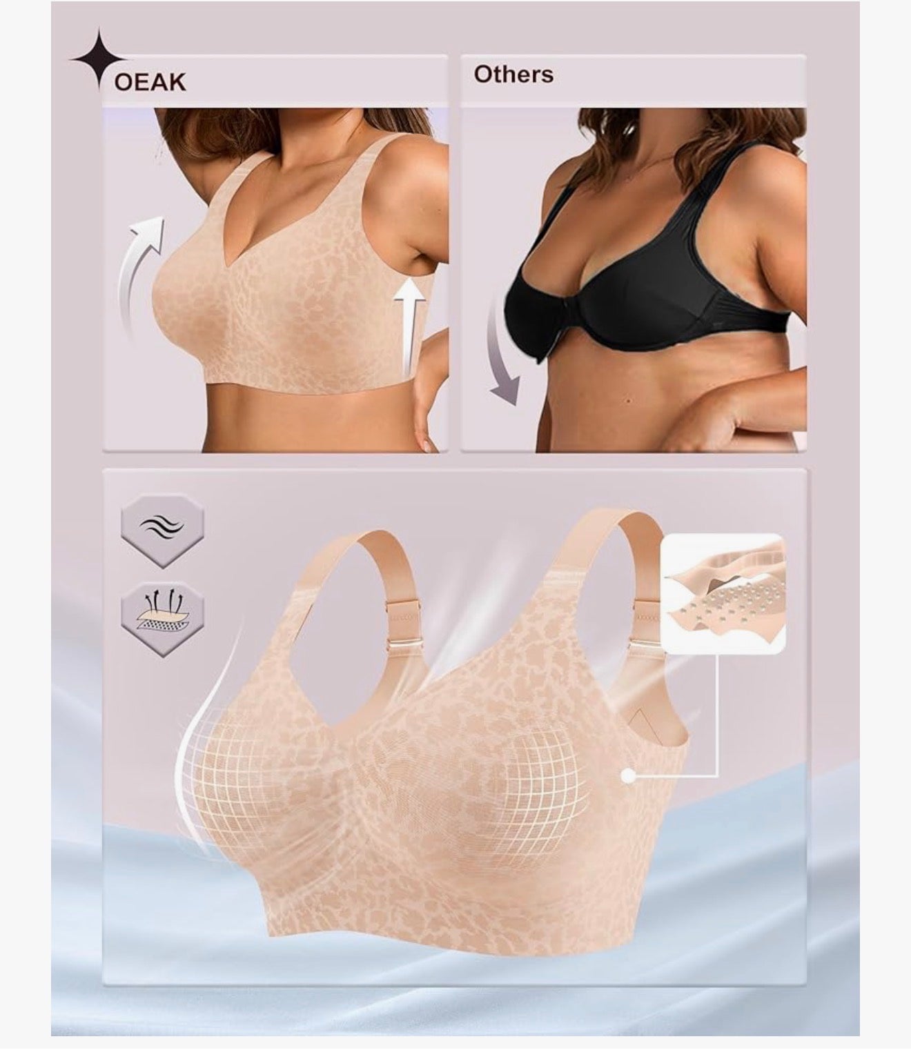 Wireless Jelly Bra with Support & Lift