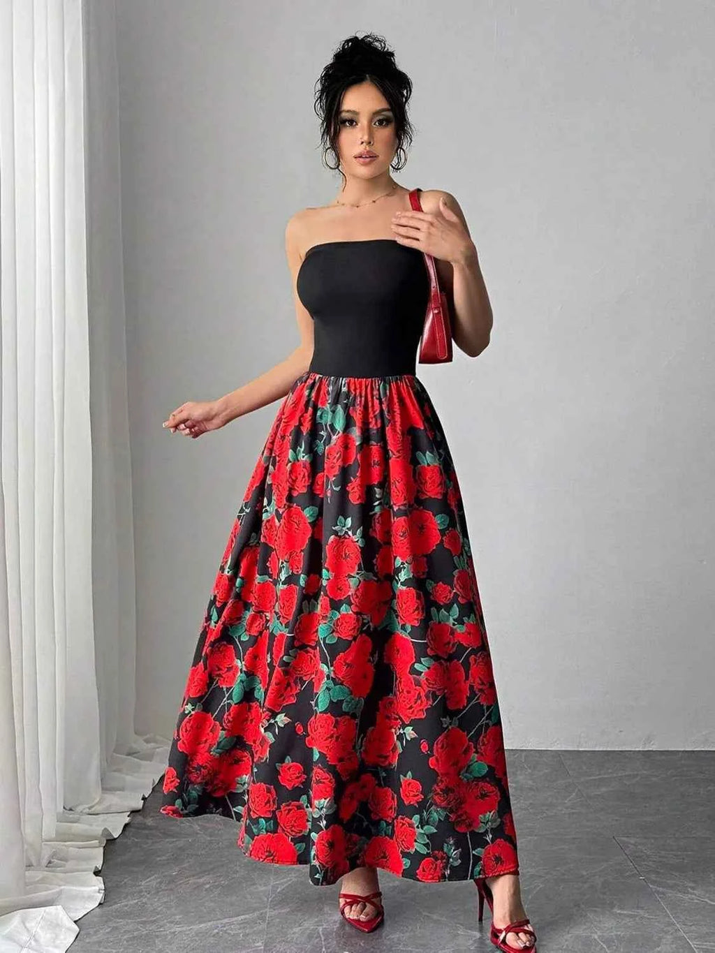 Floral Tube Maxi Dress