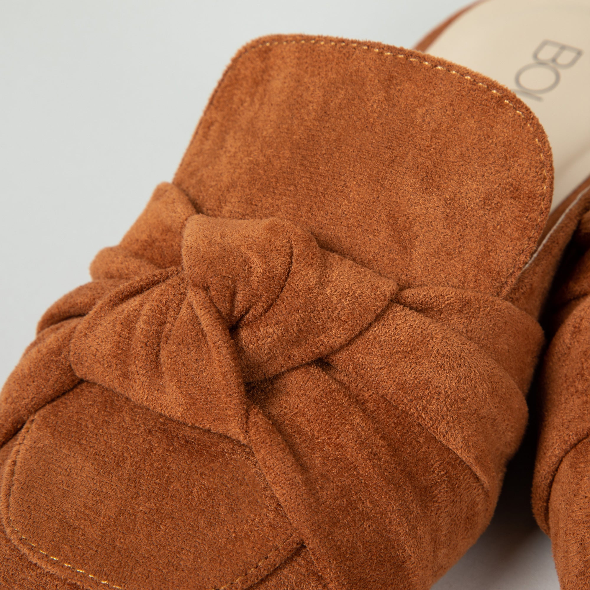 Women Knotted Faux Suede Slip On Shoes With Comfortable Memory Foam