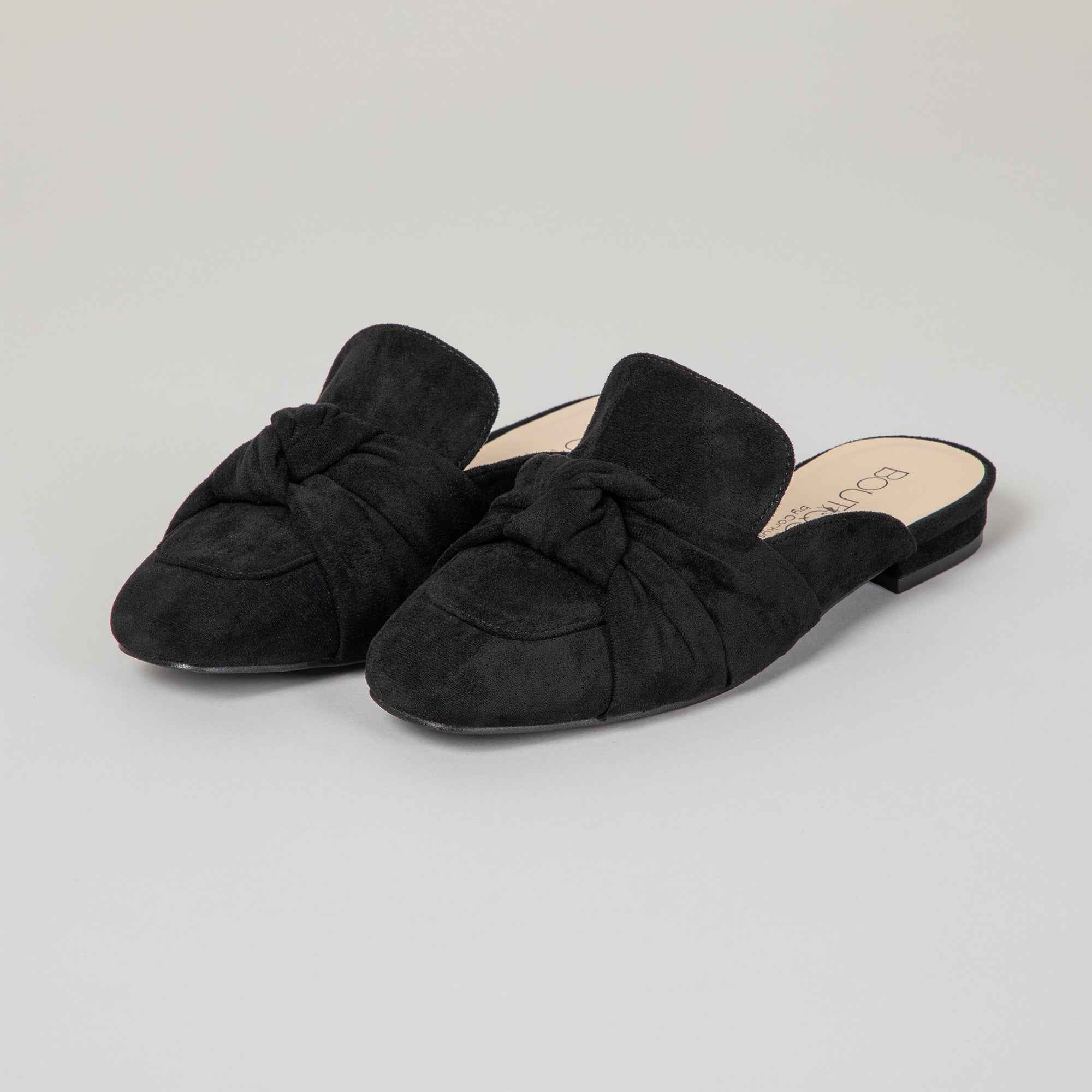 Women Knotted Faux Suede Slip On Shoes With Comfortable Memory Foam
