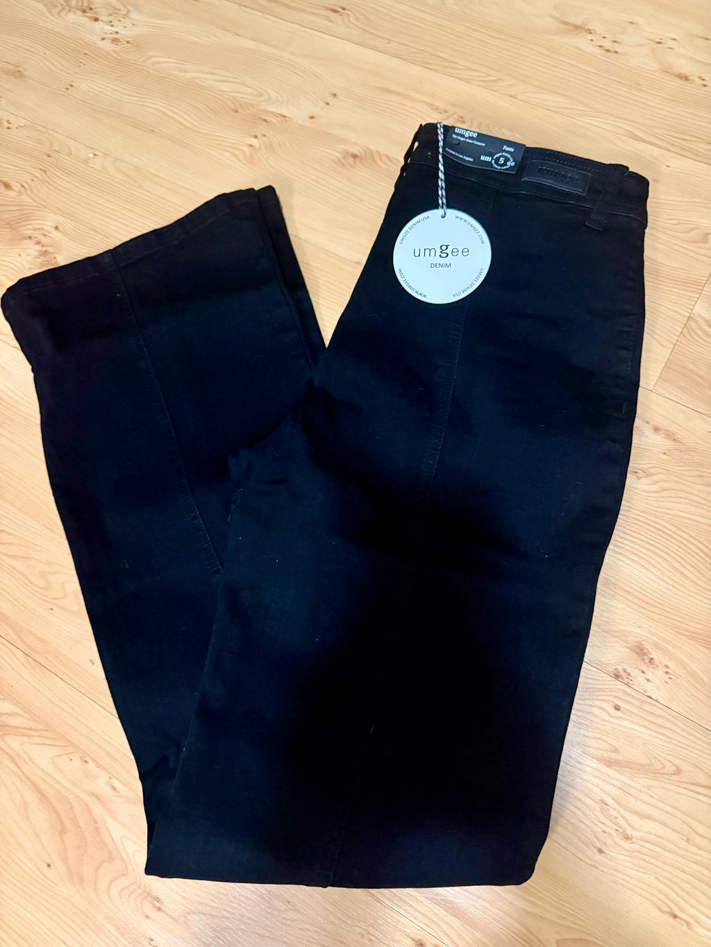 Umgee Black Slim Wide Leg Jeans