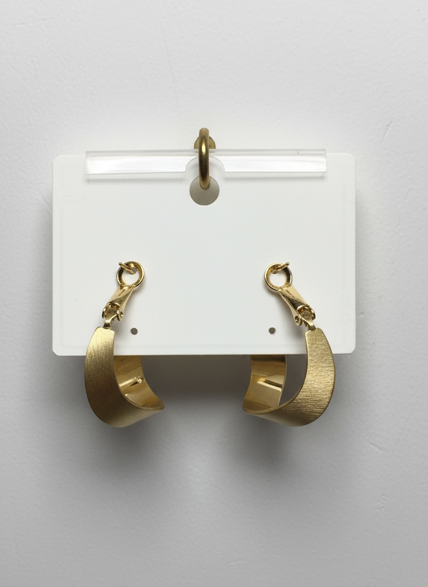 Brushed Gold Twisted Drop Earrings