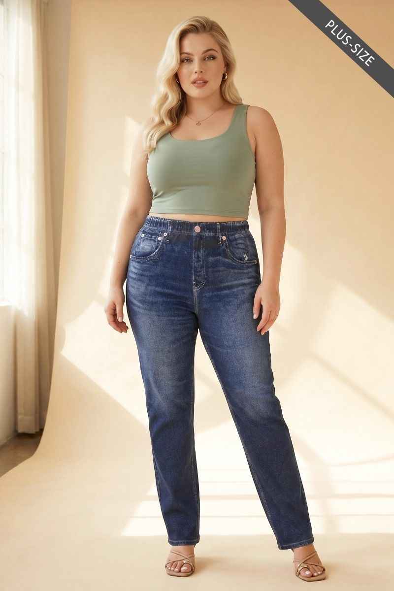 PREORDER — Curvy Edit: Dear Scarlett Zenim Slim Pull-On Jeans