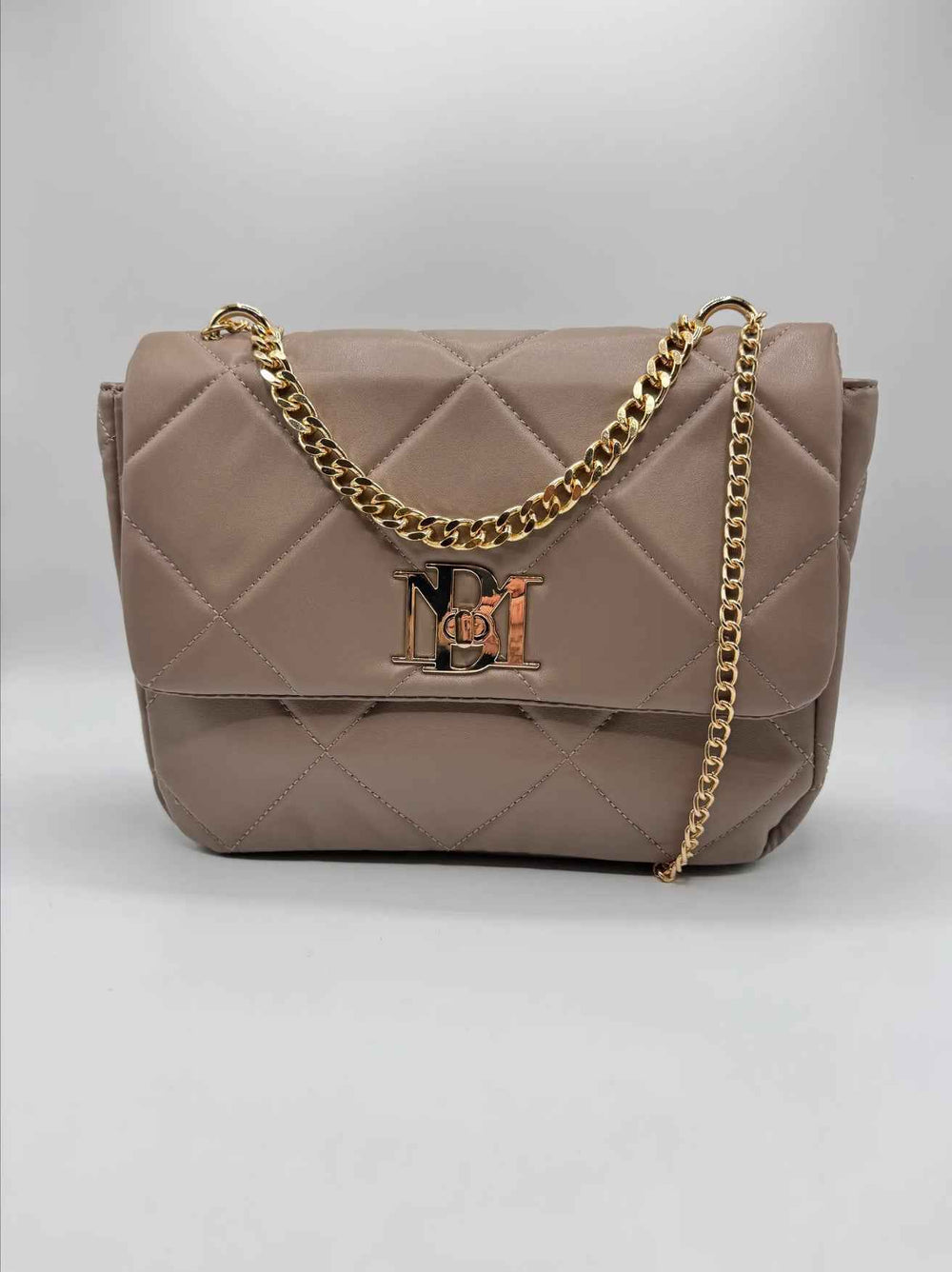 Badgley Mischka Large Quilted Chain-Strap Tote