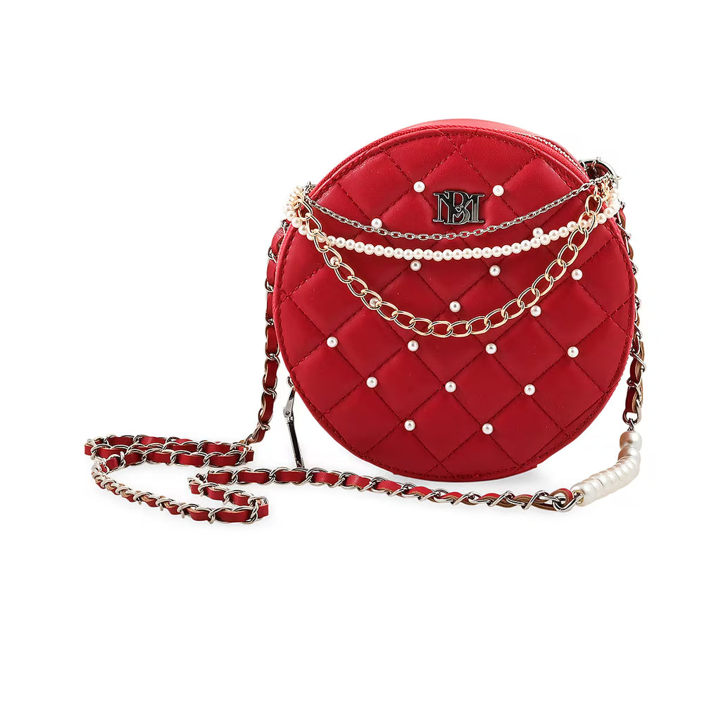 Badgley Mischka Quilted Round Crossbody – Vegan Leather Bag