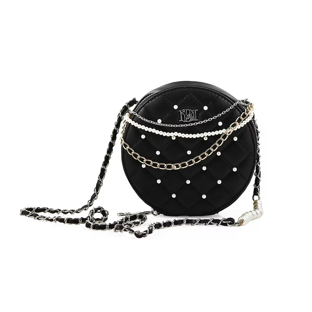 Badgley Mischka Quilted Round Crossbody - Vegan Leather Bag