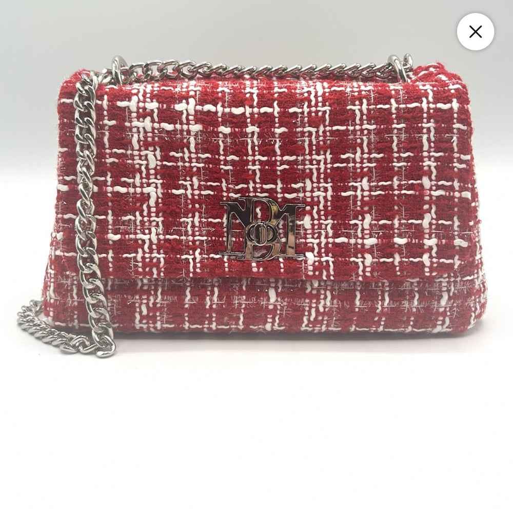 Badgley Mischka Tweed Small Messenger Bag