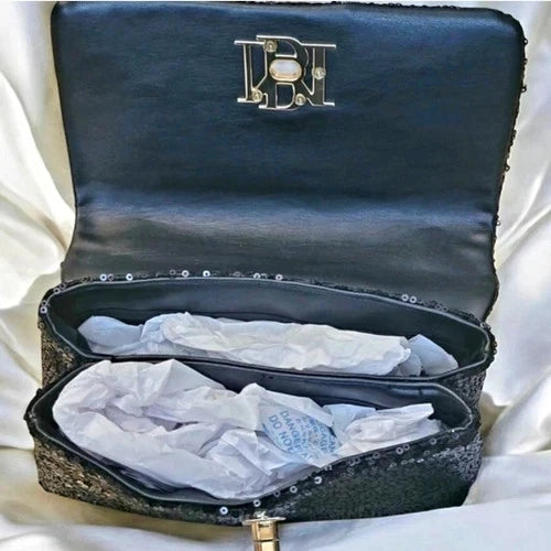 Badgley Mischka Sequin Crossbody Bag - Designer Evening Purse