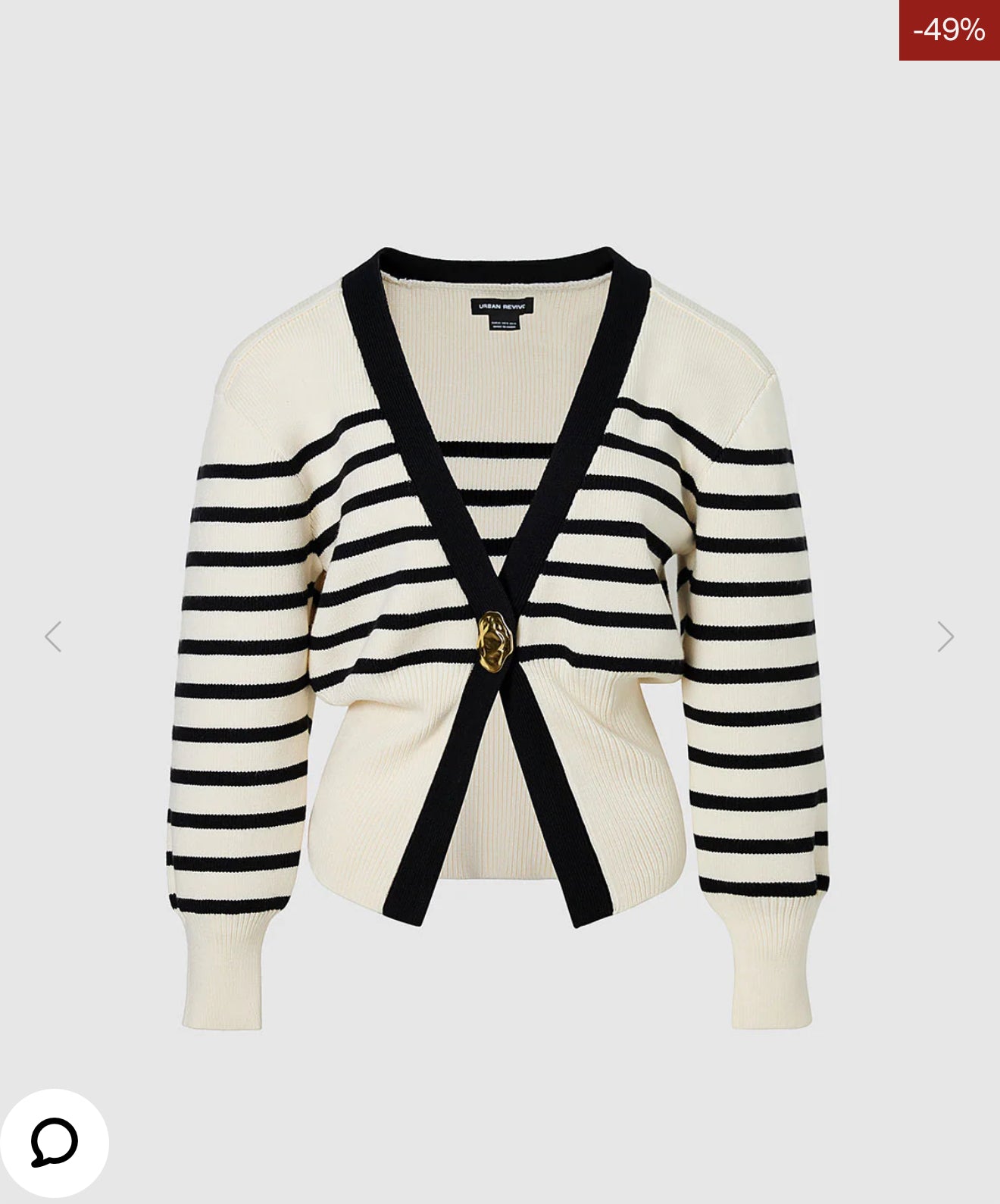 Urban Revivio V-Neck Knitted Cardigan - Button-Down Sweater