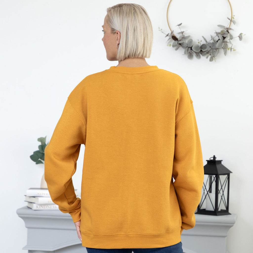 Relaxed-fit orange paw-print sweatshirt