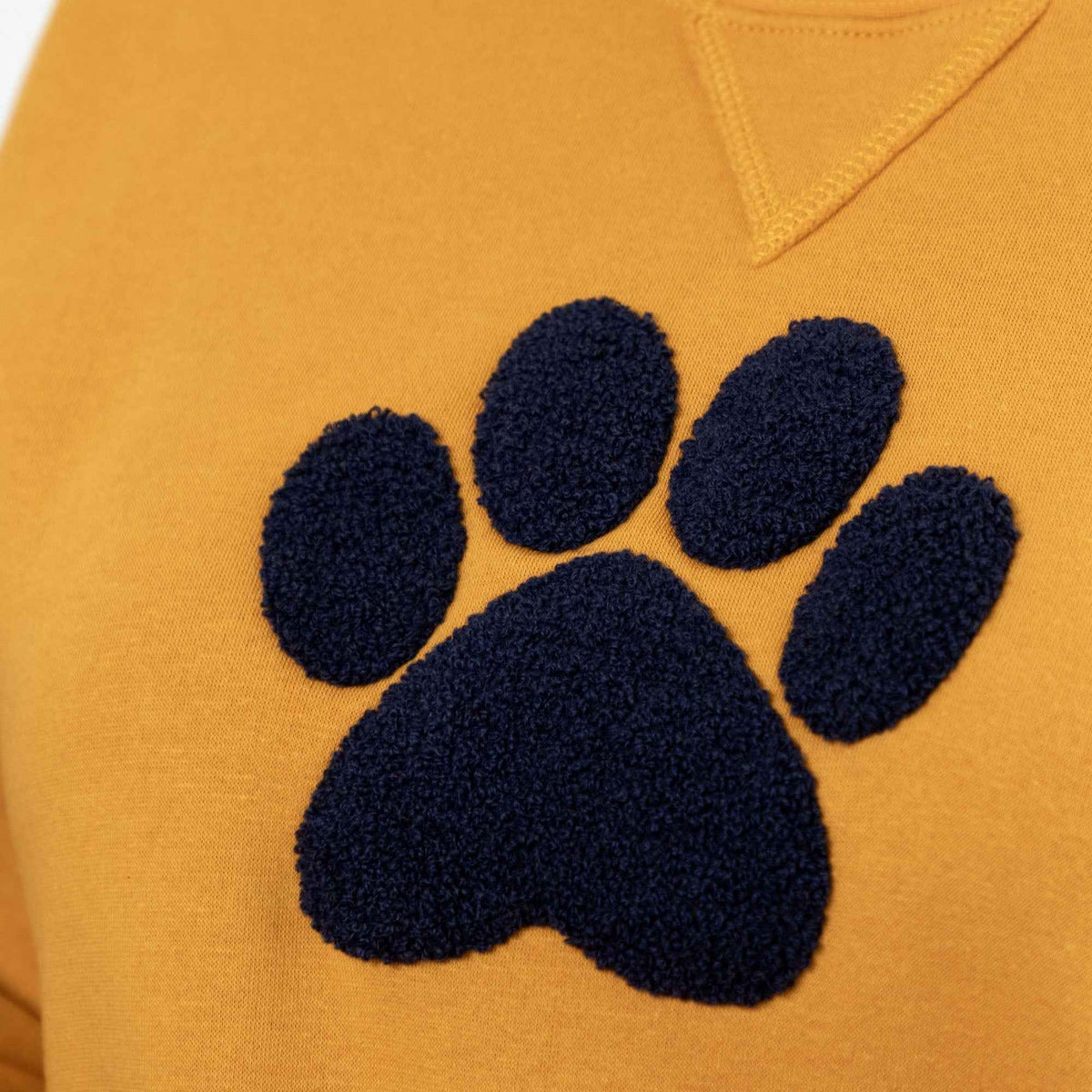 GreaterGood Orange Chenille Paw-Print Sweatshirt