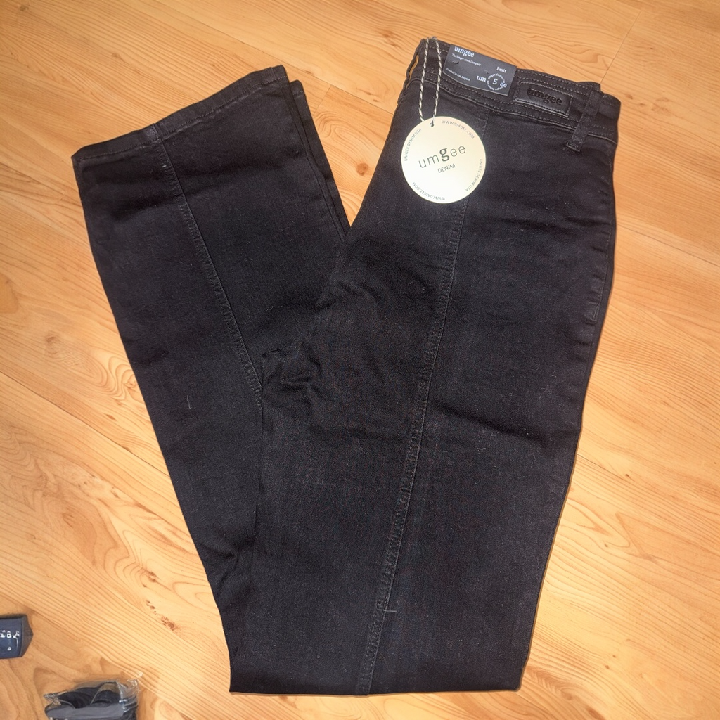Umgee Black Slim Wide Leg Jeans
