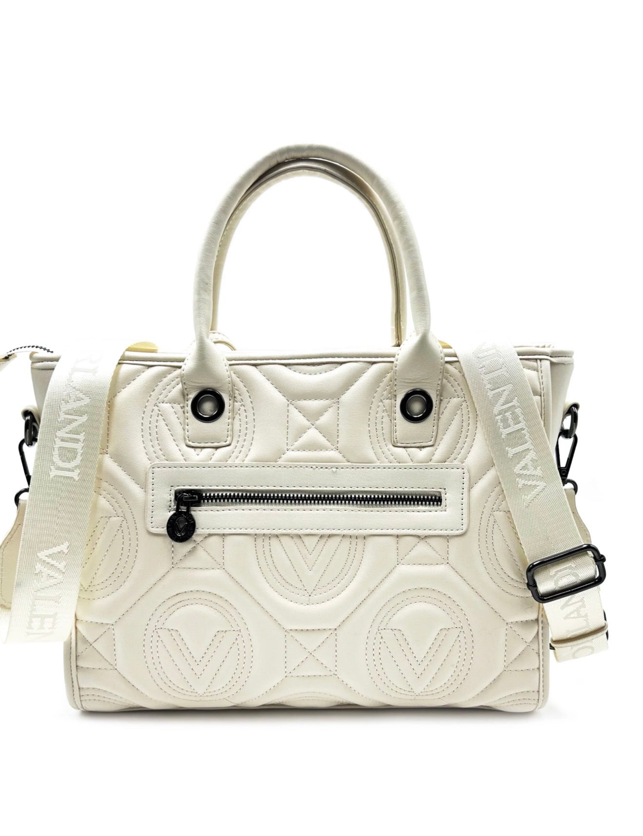 Valentino Orlandi Kayla Medium Tote Bag – Vegan Leather with Gun-metal Hardware