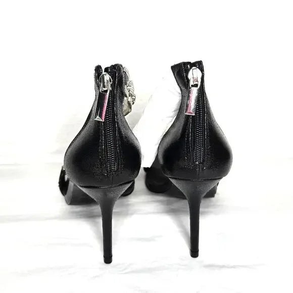 Lauren Lorraine Farla Rhinestone Heels - Chain Ankle Strap