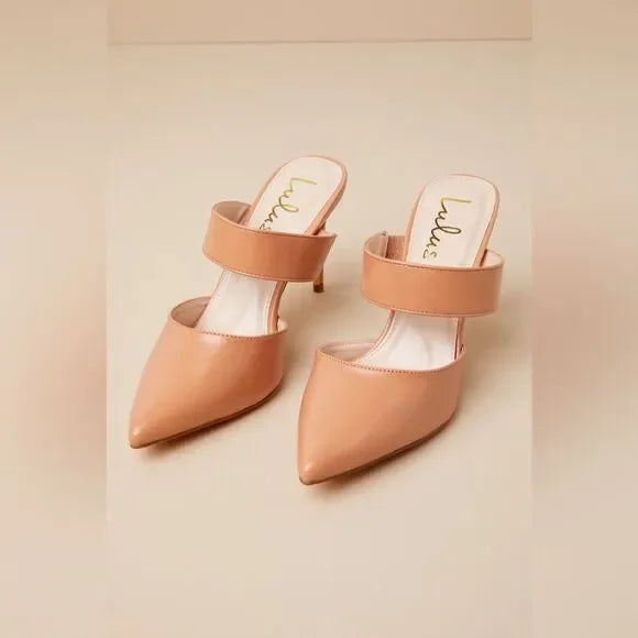 Lulus Faire Tan Pointed-Toe Mules - Vegan Suede Slip-On Heels