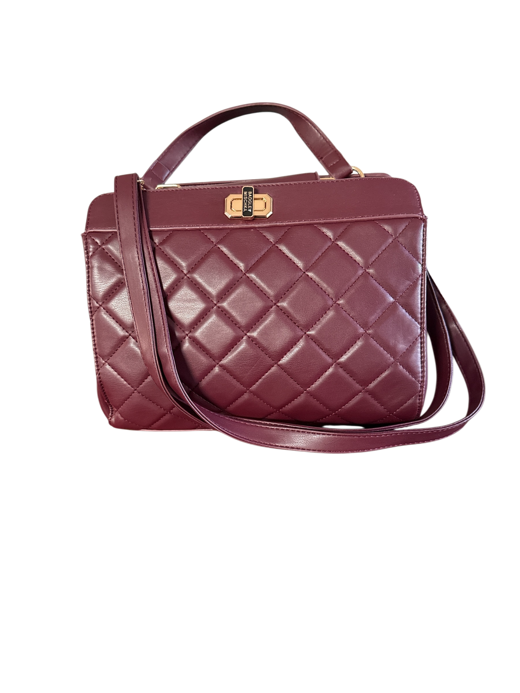 Badgley Mischka Classic quilted tote.