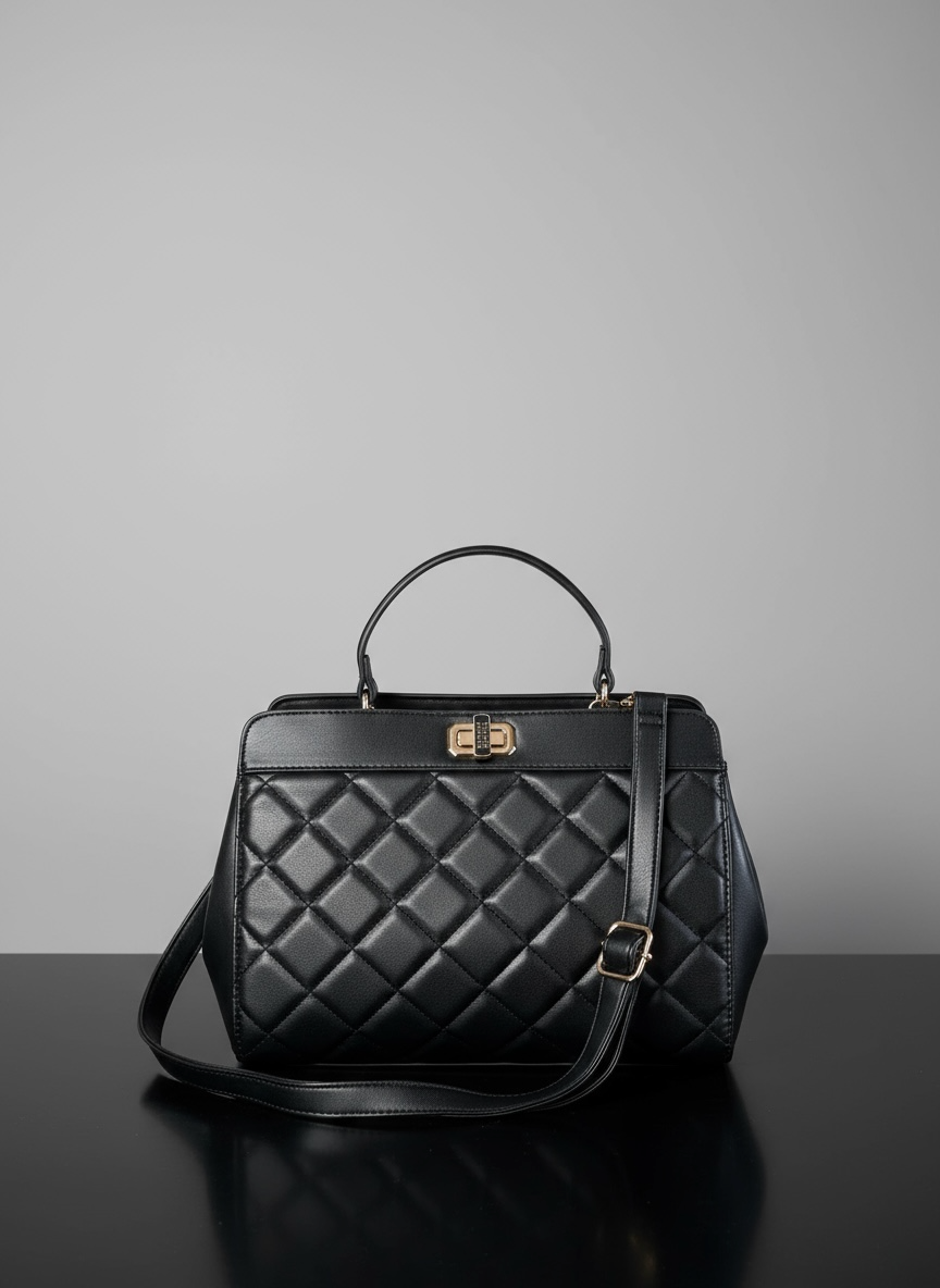 Badgley Mischka Classic quilted tote.