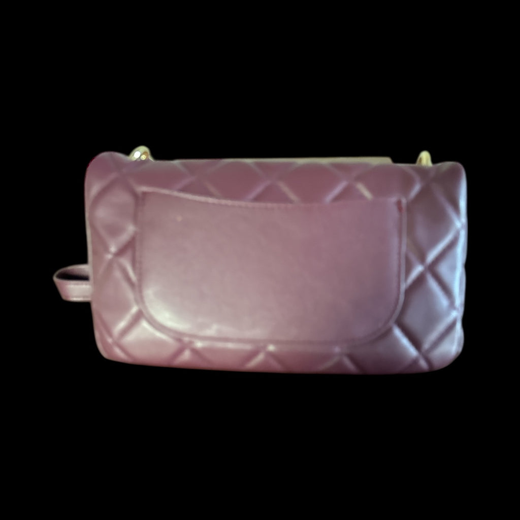 Badgley Mischka small quilted messenger with braided chain strap