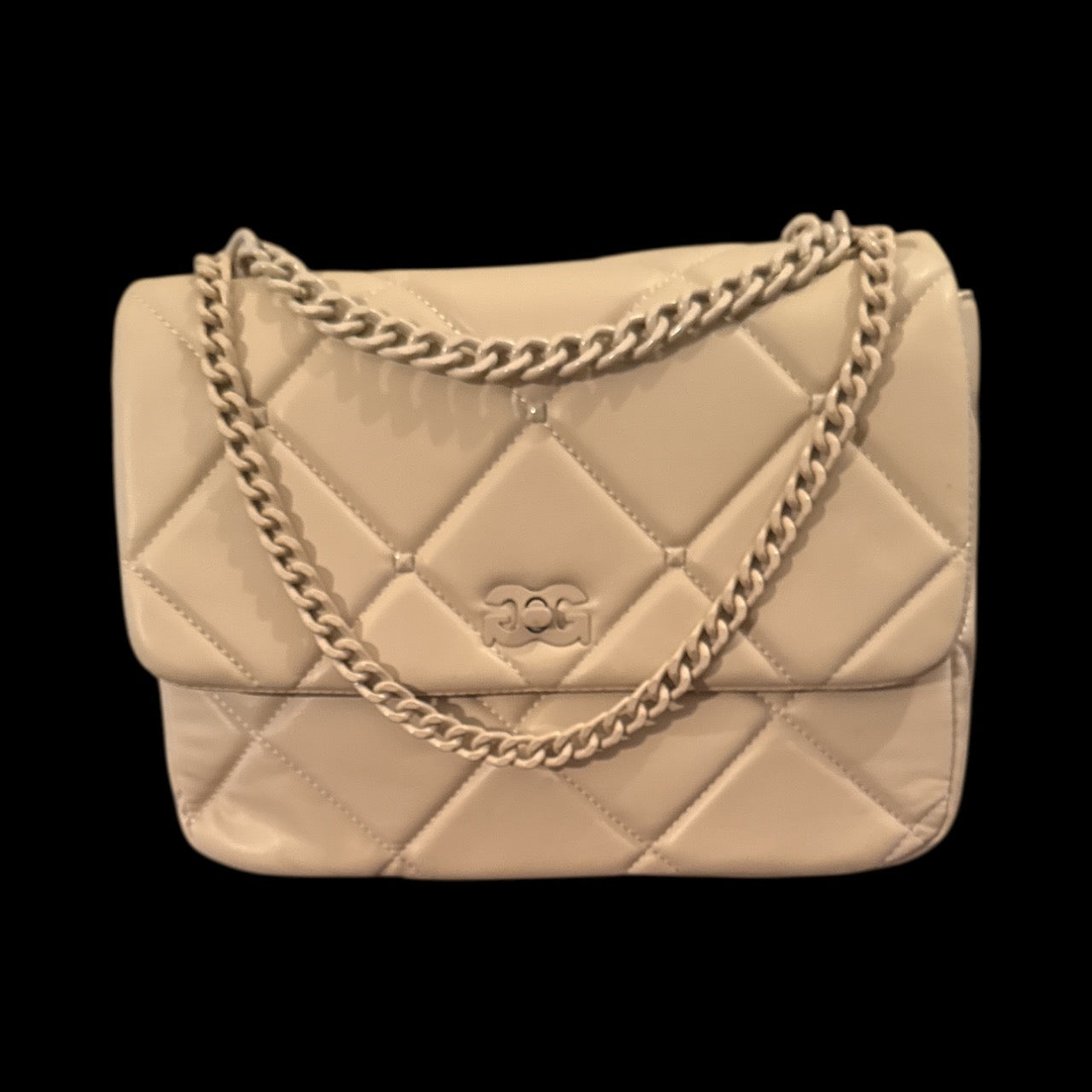 Gilda Paris Bone diamond quilted cross body