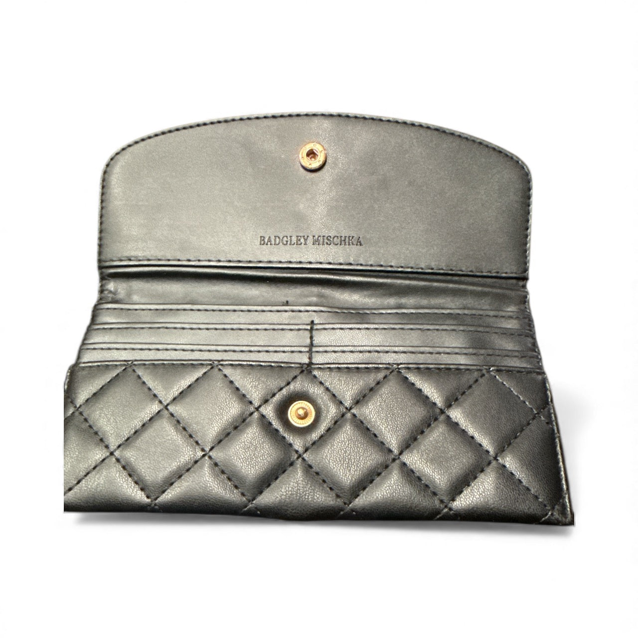 Badgley Mischka quilted wallet