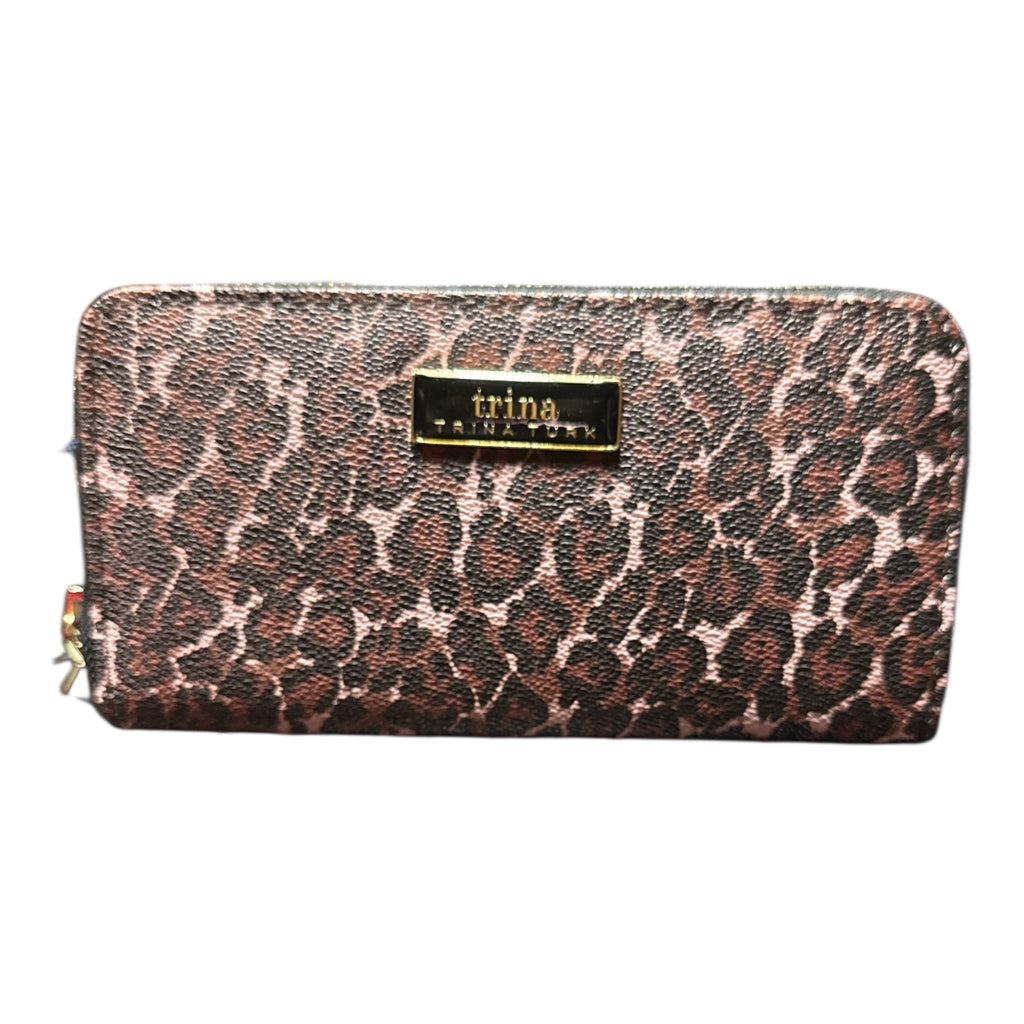 Trina Turk cheetah print zip around wallet