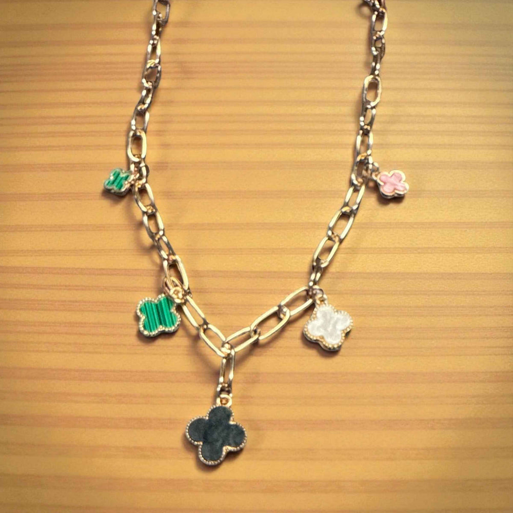 Multicolor Statement Chain-Link Necklace