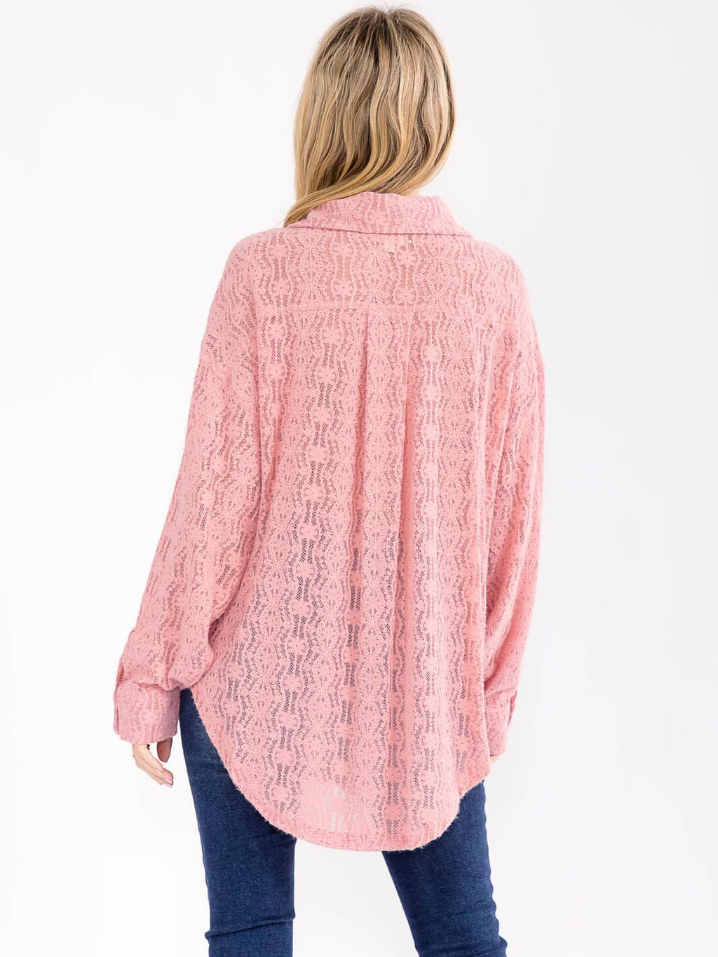 Bibi Lace Oversized Shacket - Chic Lightweight Shacket