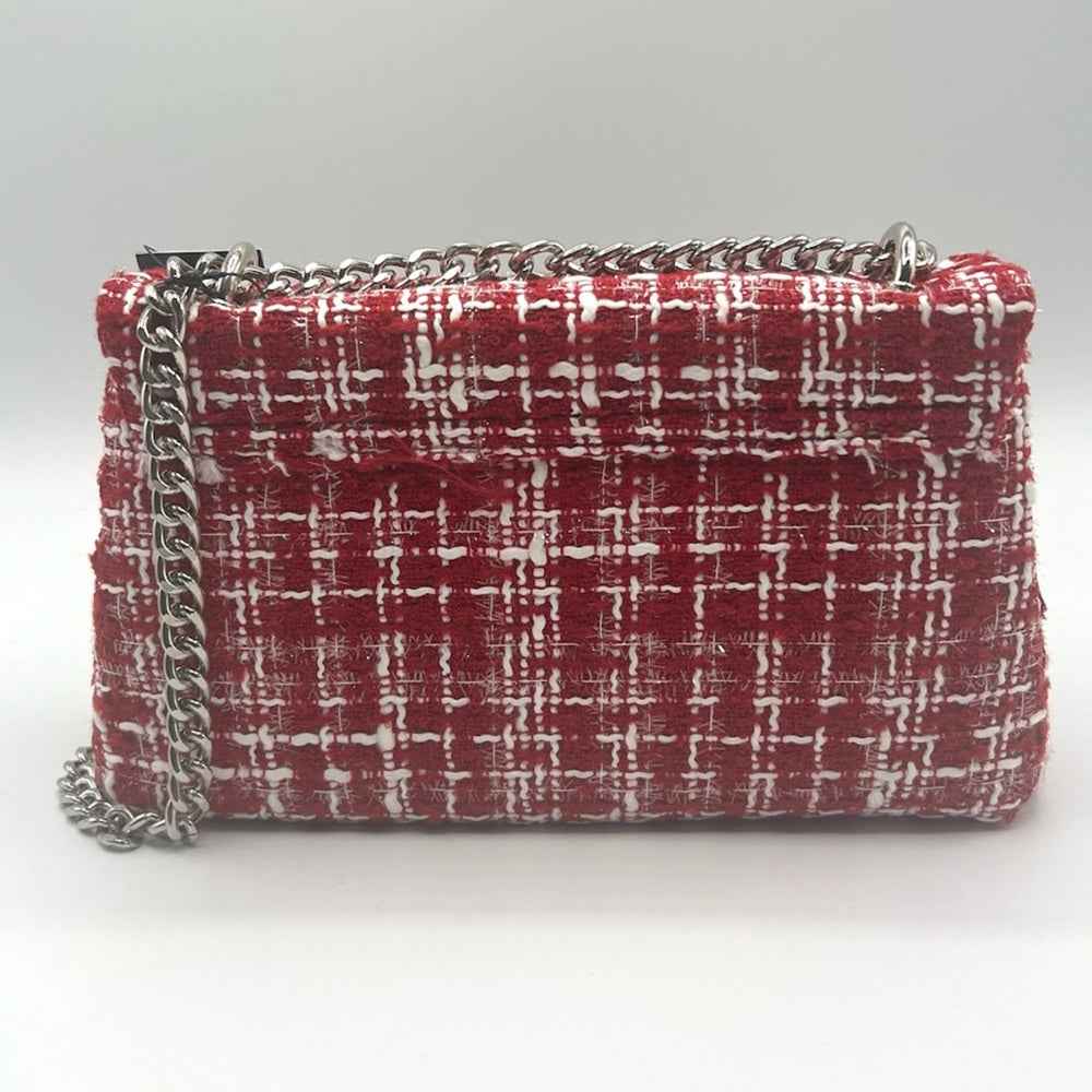 Badgley Mischka tweed small messenger bag