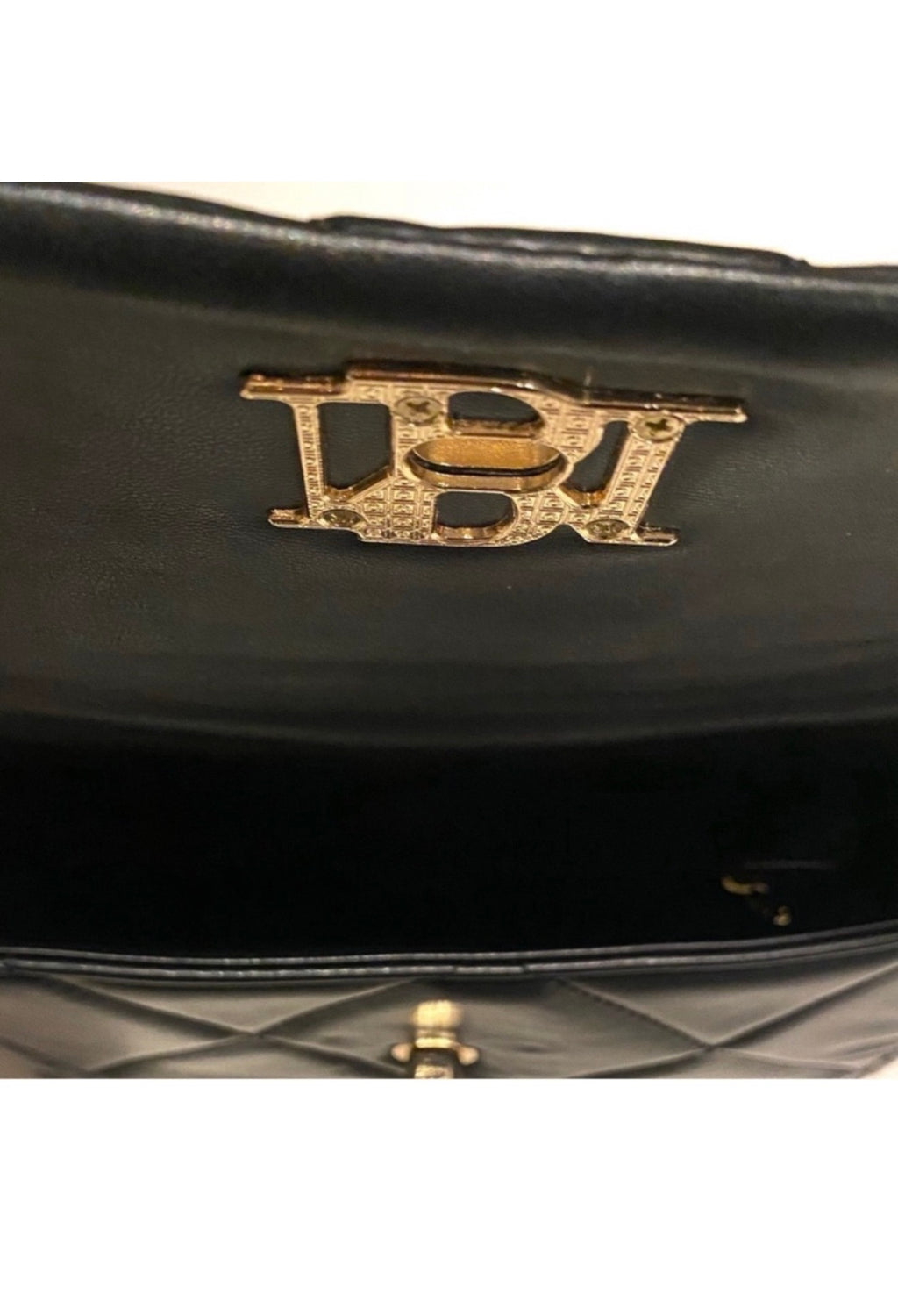 Badgley Mischka BM-4175 black crossbody interior