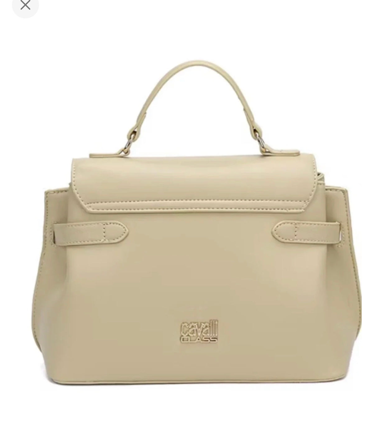 Back view of Cavalli Class almond structured handbag