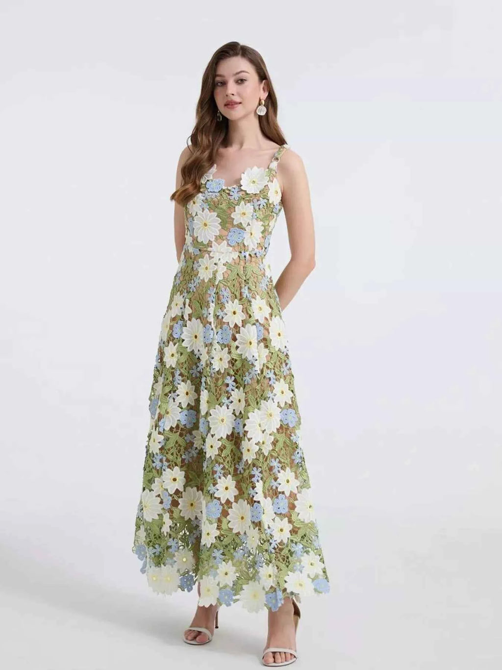 Floral Embroidered Maxi Dress