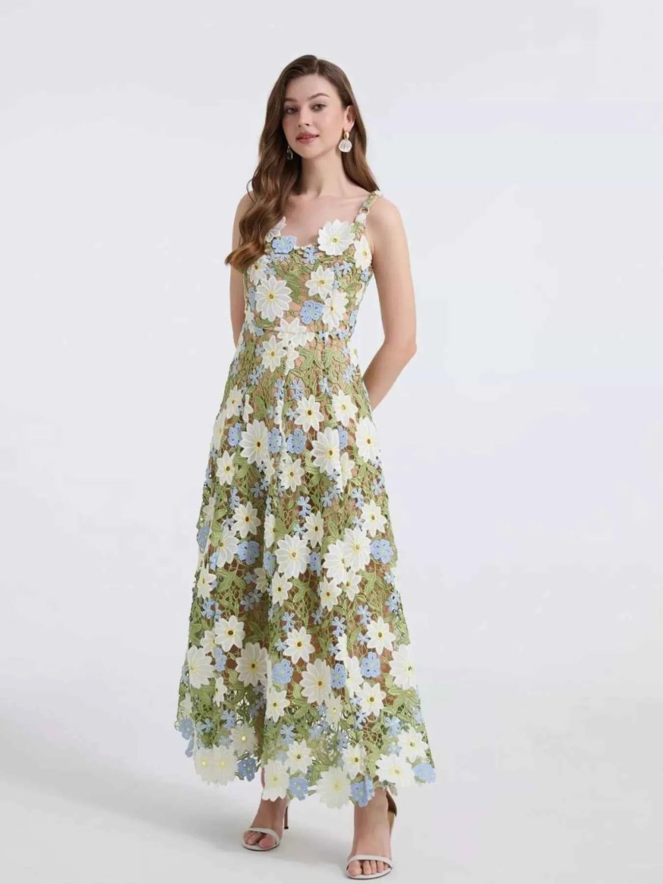 Floral Embroidered Maxi Dress