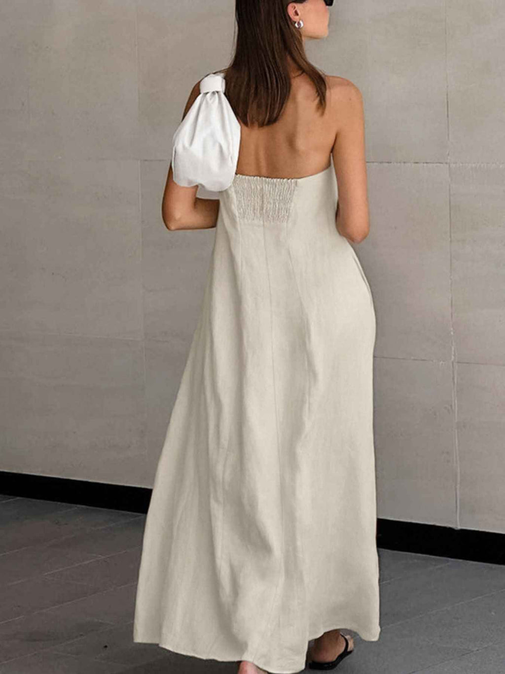 Smocked Back Tube Dress